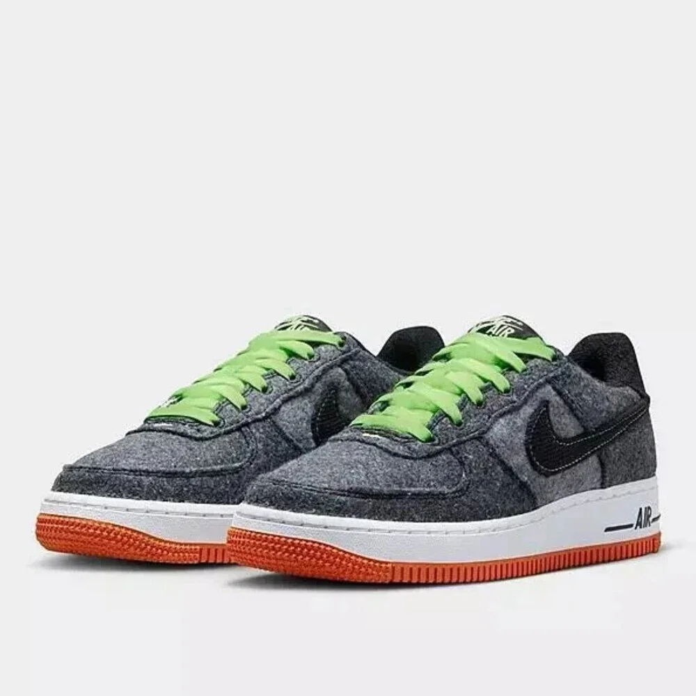 Nike Air Force 1 LV8 DZ5287-001 Sneaker Kids 7 Black Green Casual Shoes RHS5986